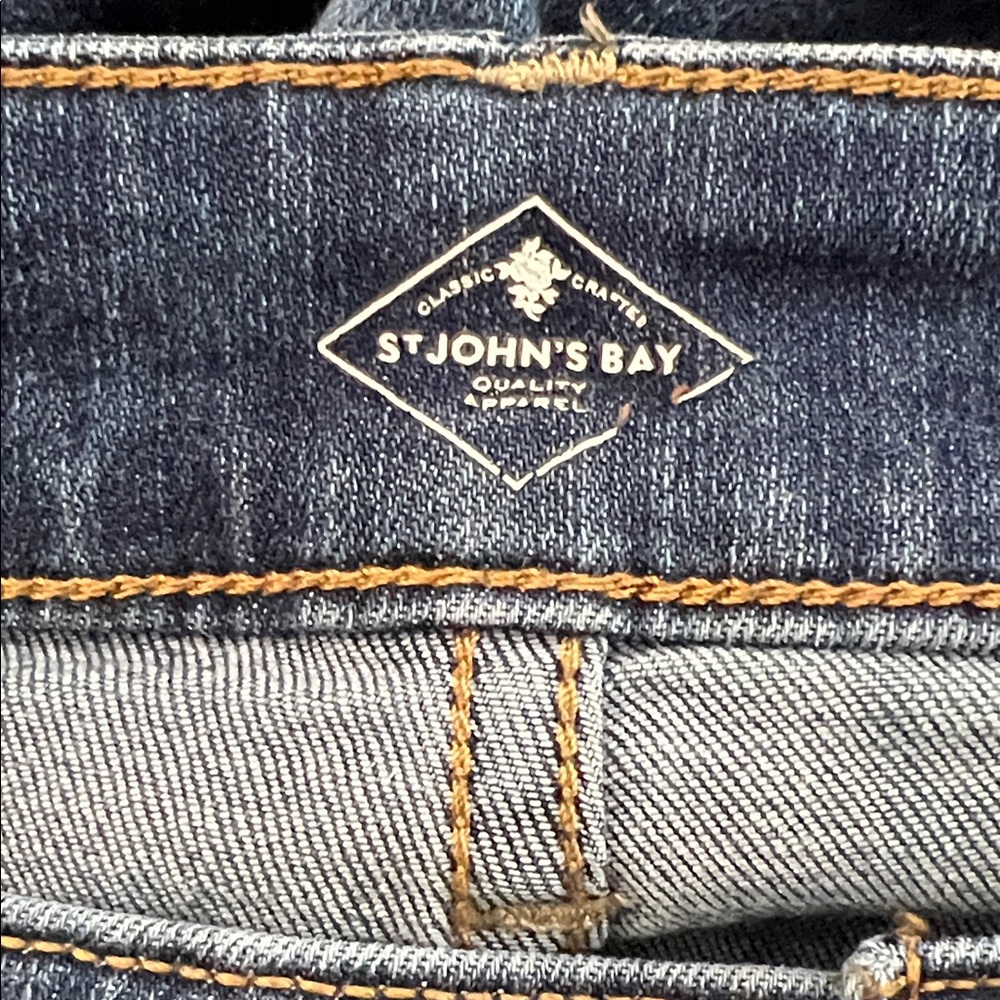 St. John's Bay Women’s Dark Blue Skinny Jeans Size 26 - Picture 3 of 7